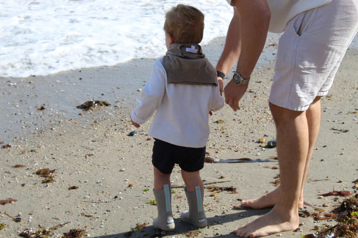 Personalised 100% Cashmere Baby Jumper in Pebble