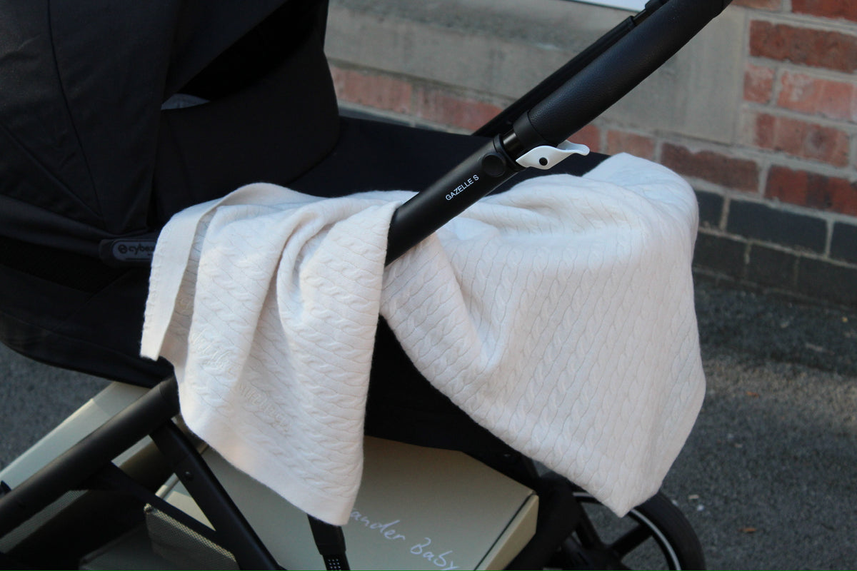 Personalised 100% Cashmere Baby Blanket Feather