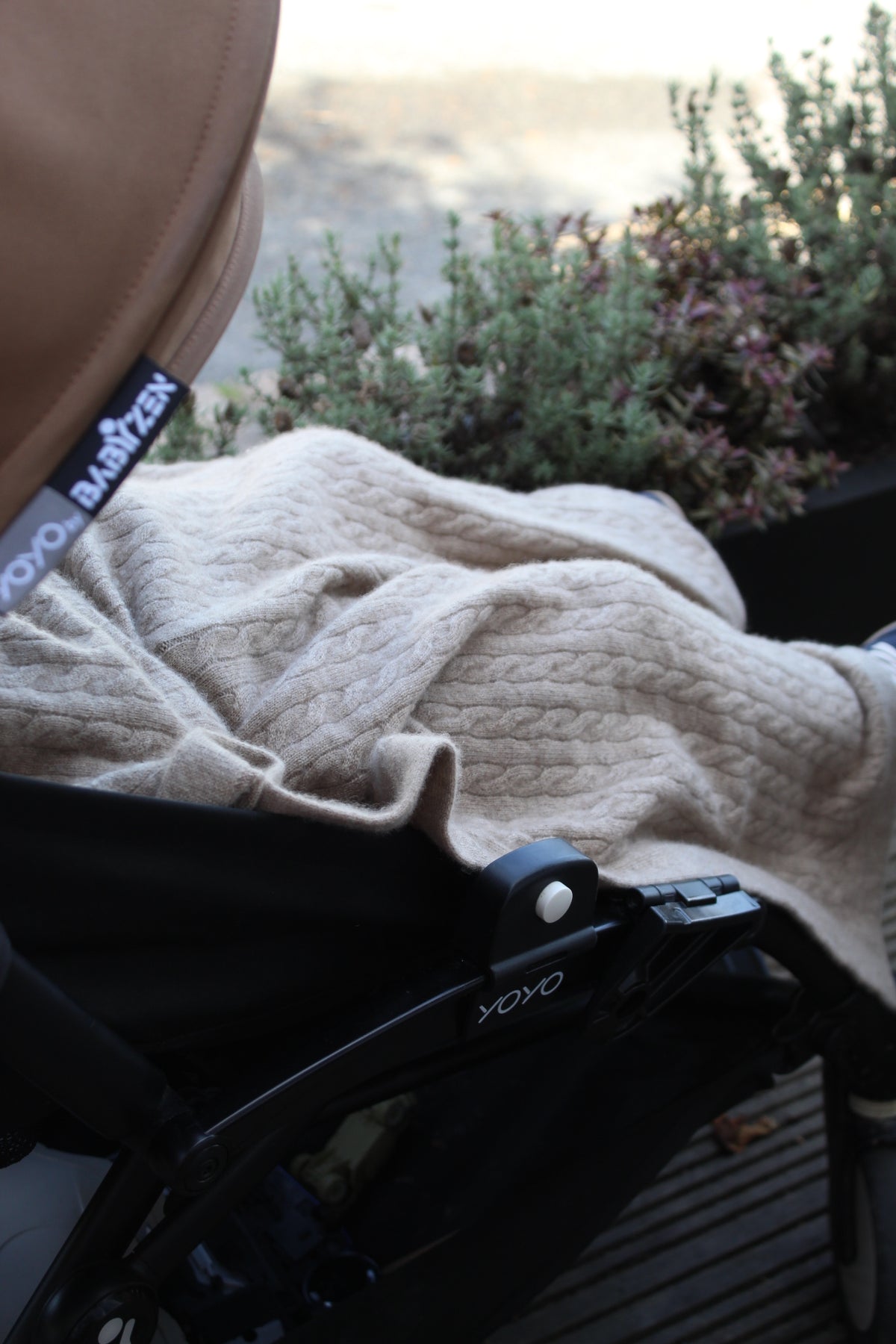 Personalised 100% Cashmere Baby Blanket in Pebble