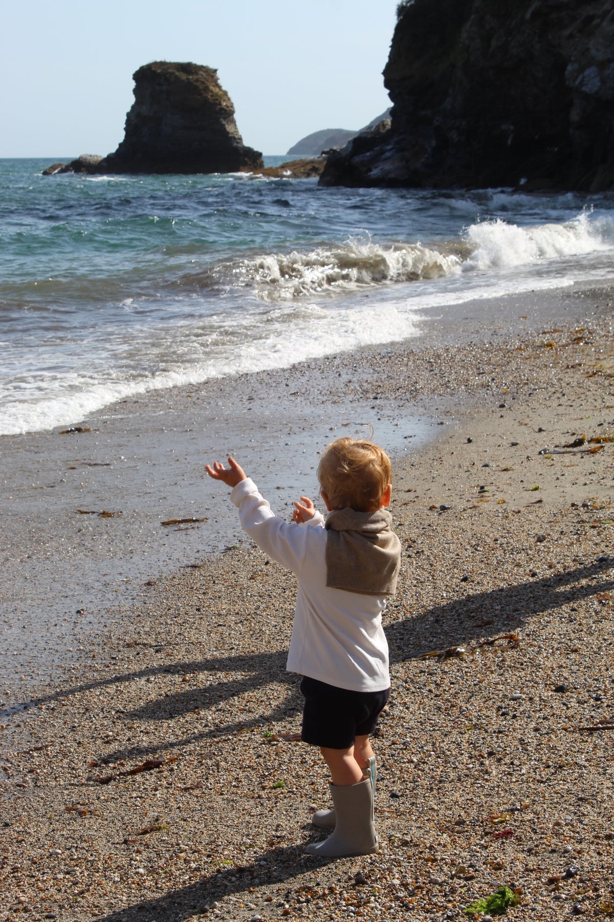 Personalised 100% Cashmere Baby Jumper in Pebble