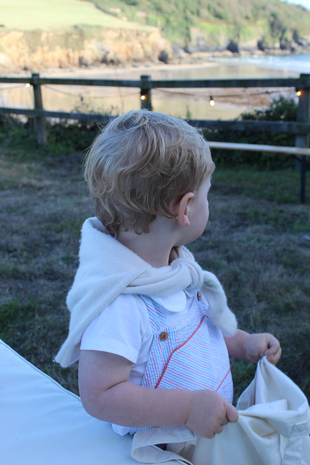 Personalised 100% Cashmere Baby Jumper in Feather