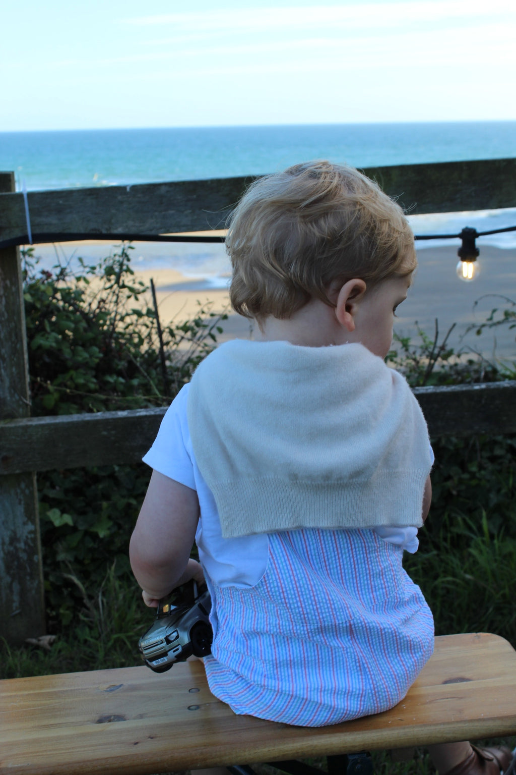 Personalised 100% Cashmere Baby Jumper in Feather