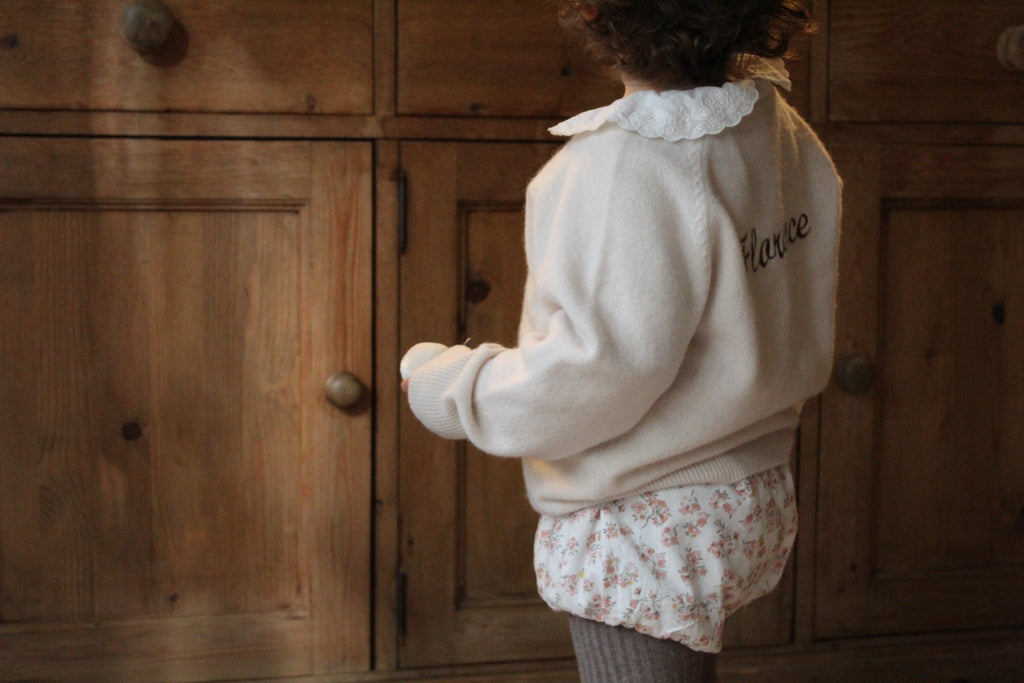 100% Cashmere Baby Jumper in Feather