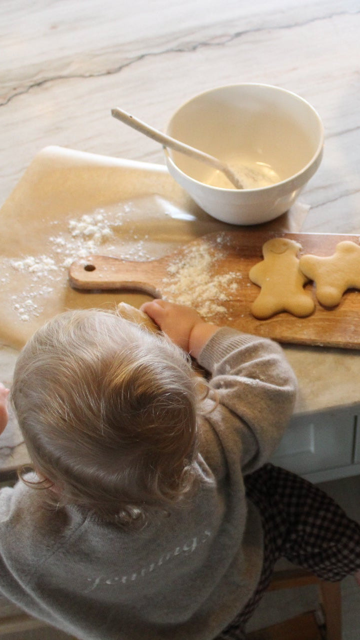 100% Cashmere Baby Jumper in Pebble