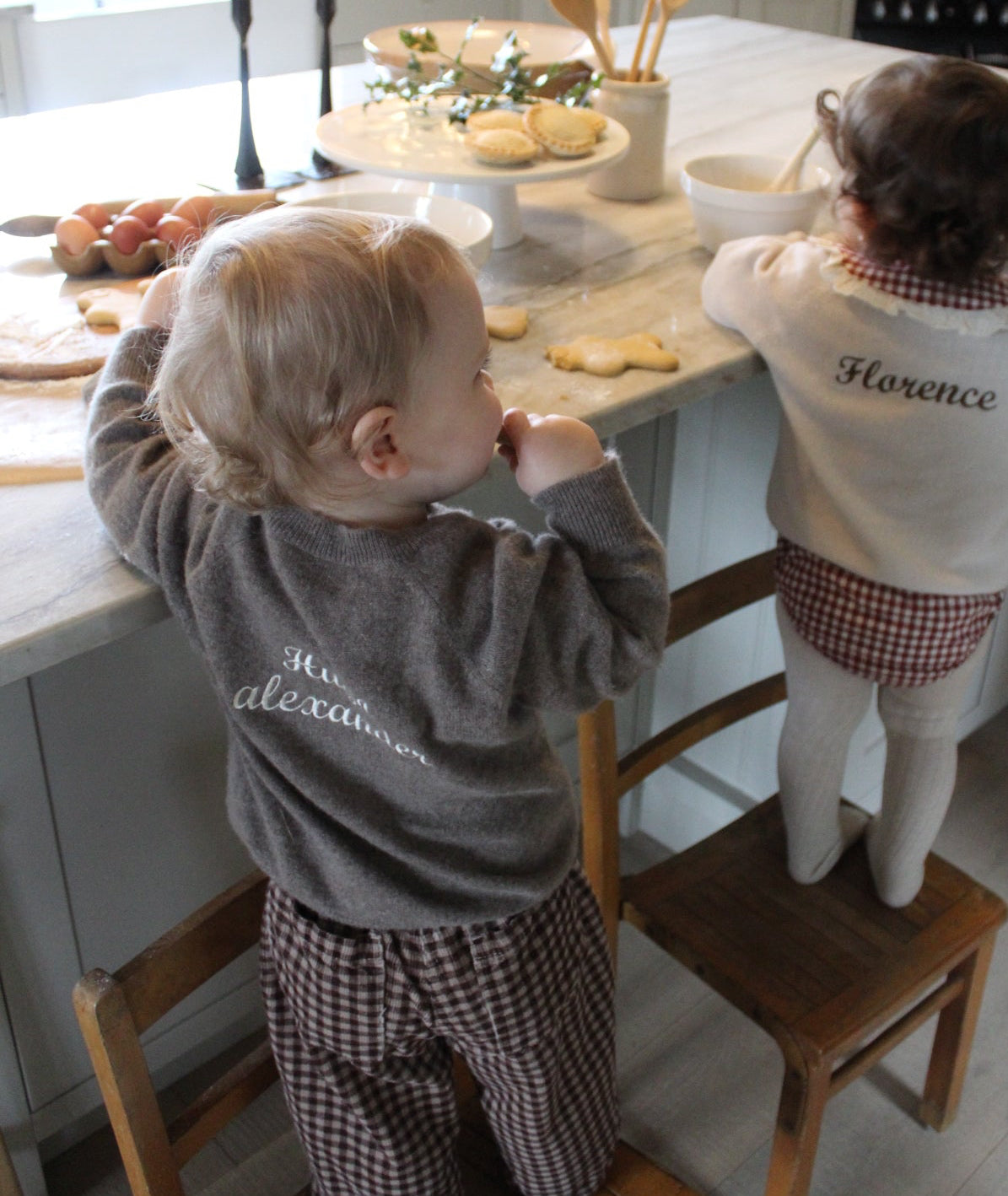 100% Cashmere Baby Jumper in Walnut (personalise me)