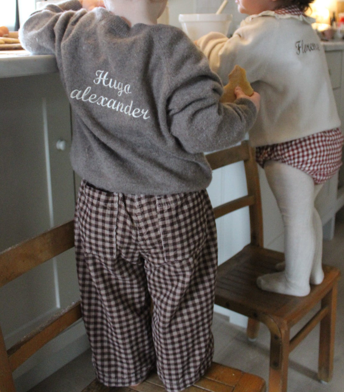 100% Cashmere Baby Jumper in Walnut (personalise me)