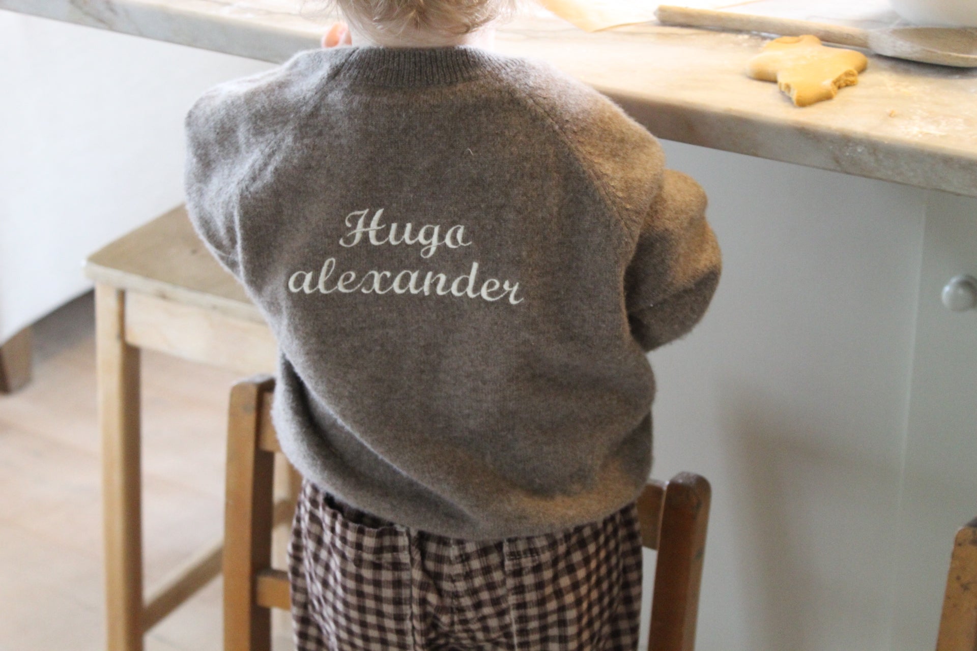 100% Cashmere Baby Jumper in Walnut