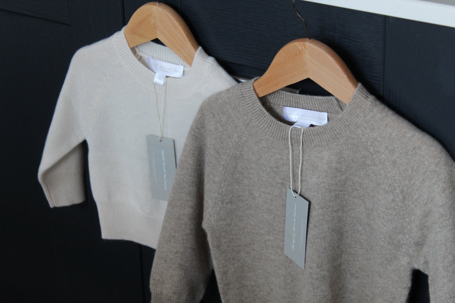 100% Cashmere Baby Jumper in Pebble (personalise me)