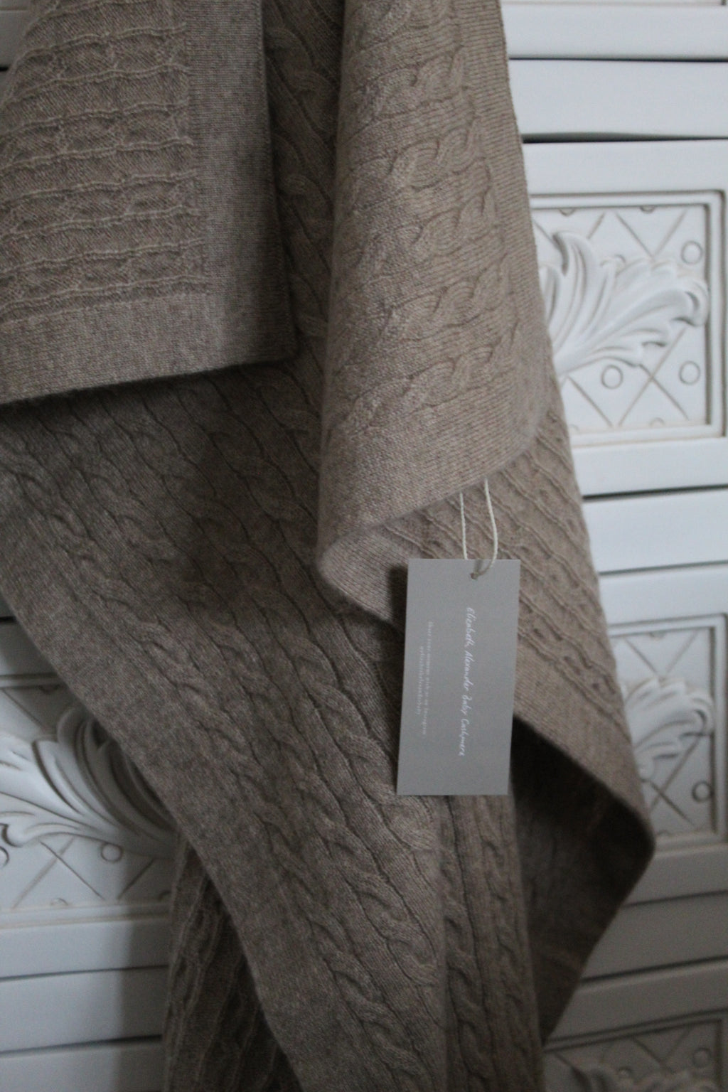 100% Cashmere Baby Blanket in Pebble (personalise me)