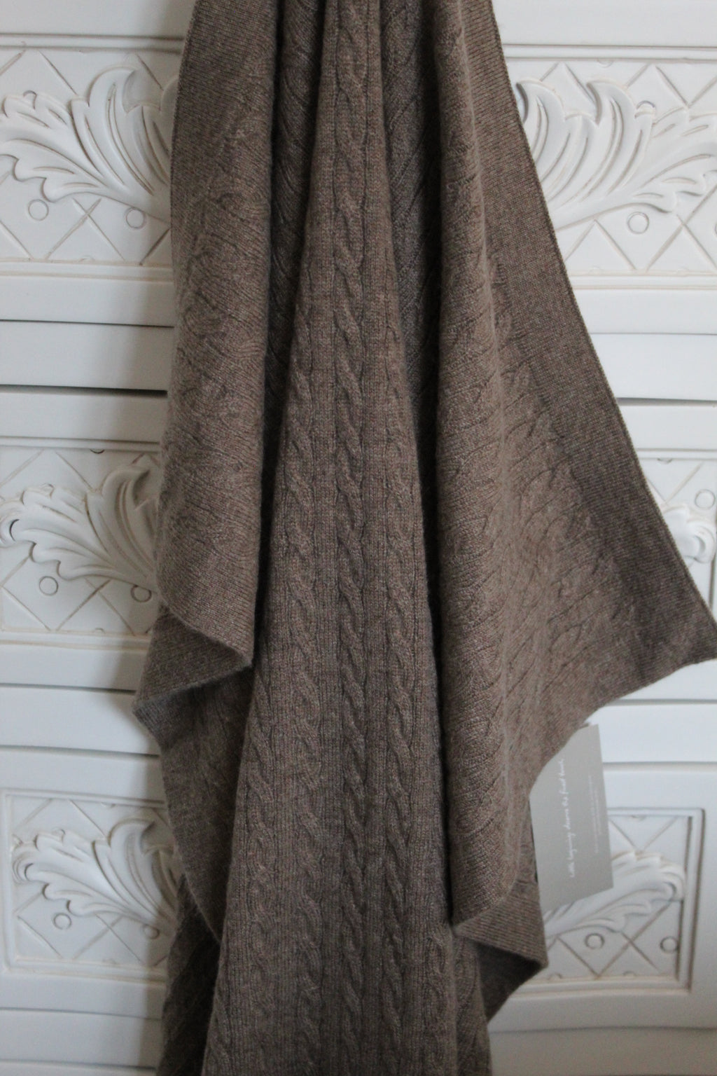 100% Cashmere Baby Blanket in Walnut (personalise me)