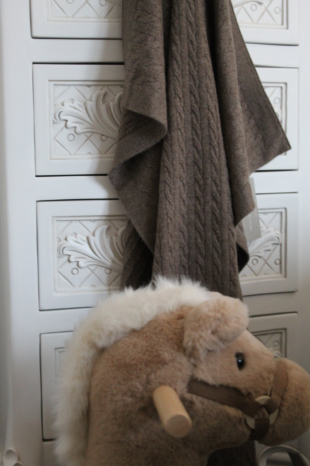 100% Cashmere Baby Blanket in Walnut (personalise me)