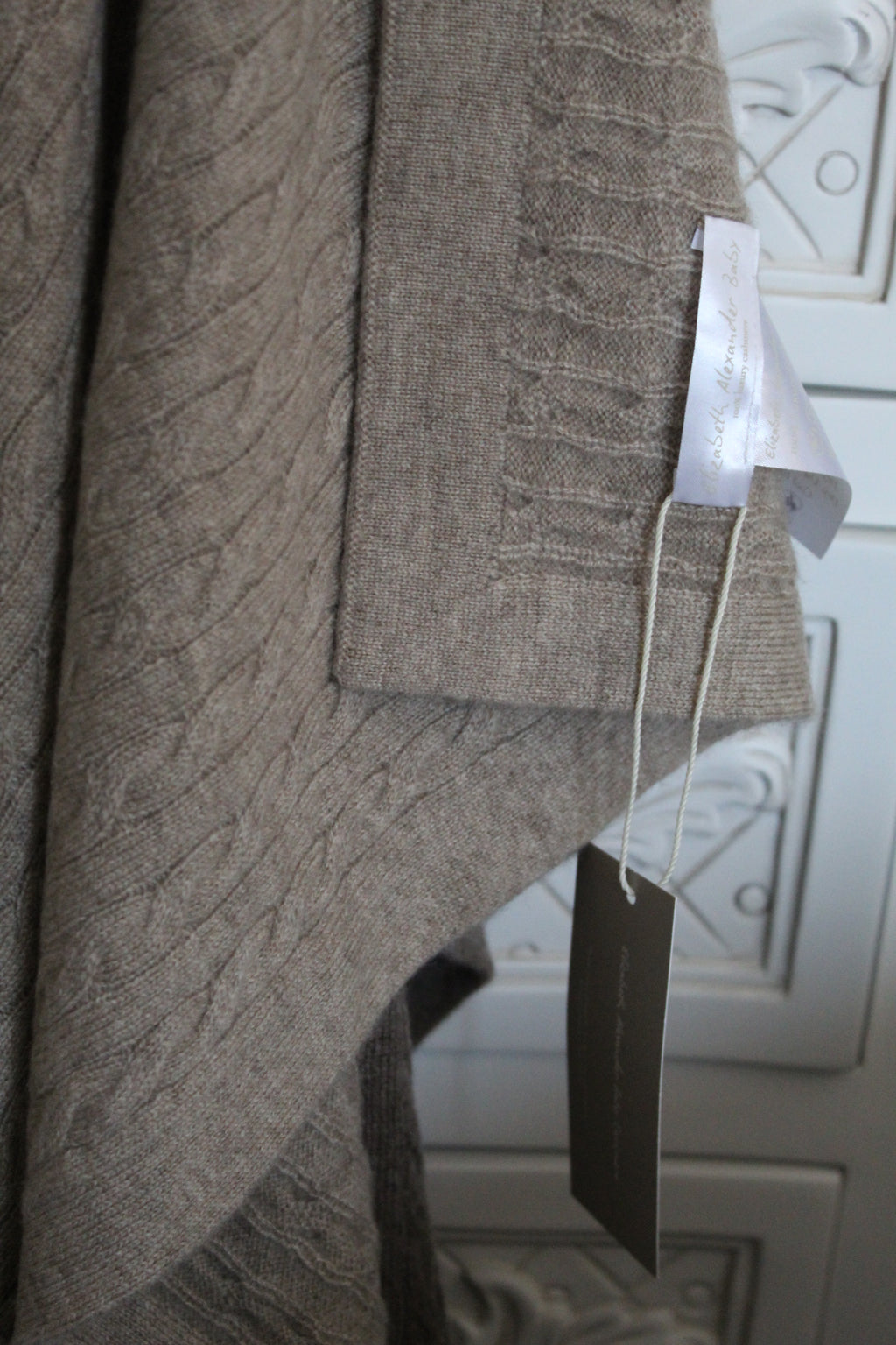 100% Cashmere Baby Blanket in Pebble (personalise me)