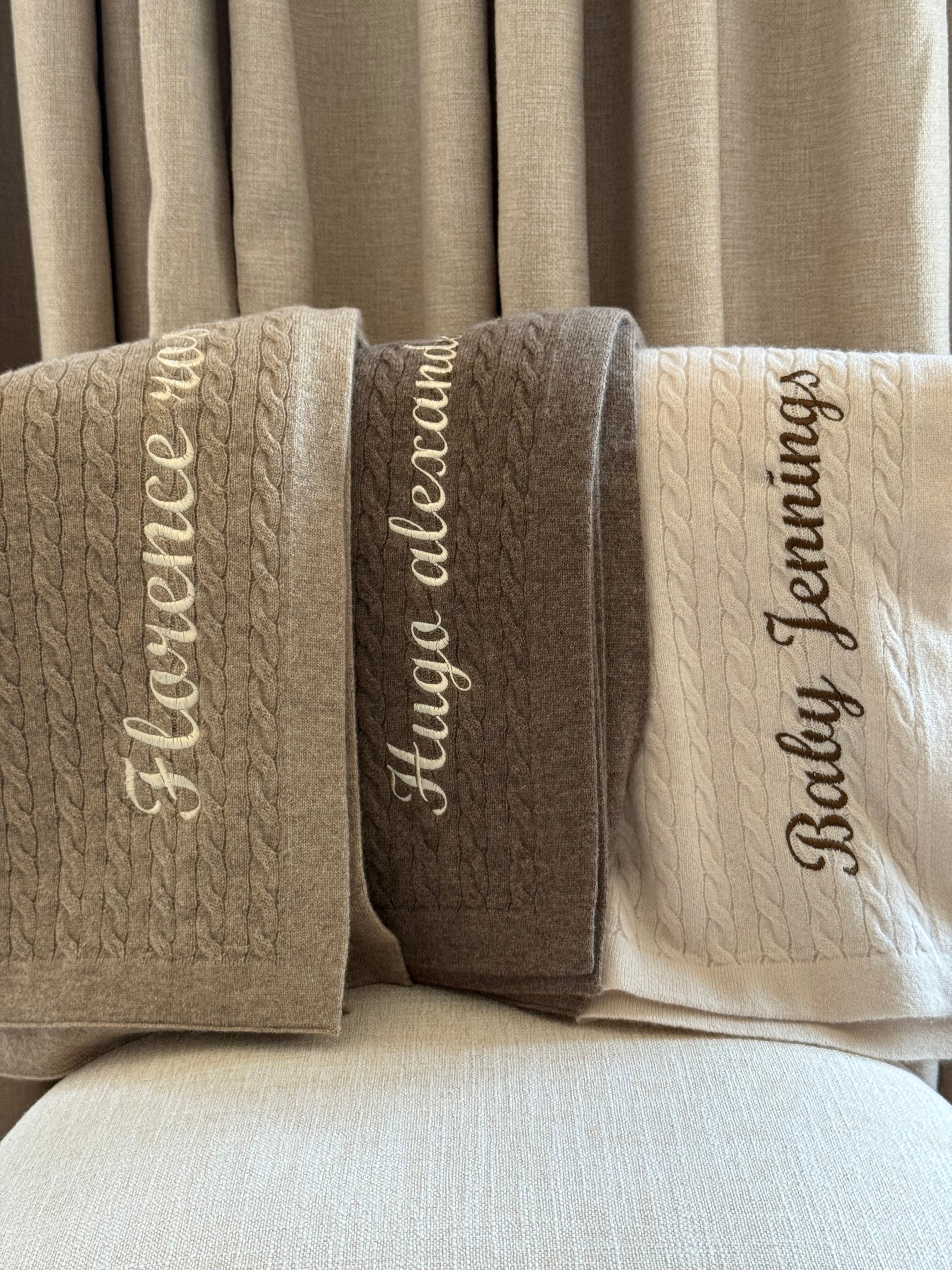 100% Cashmere Baby Blanket in Walnut