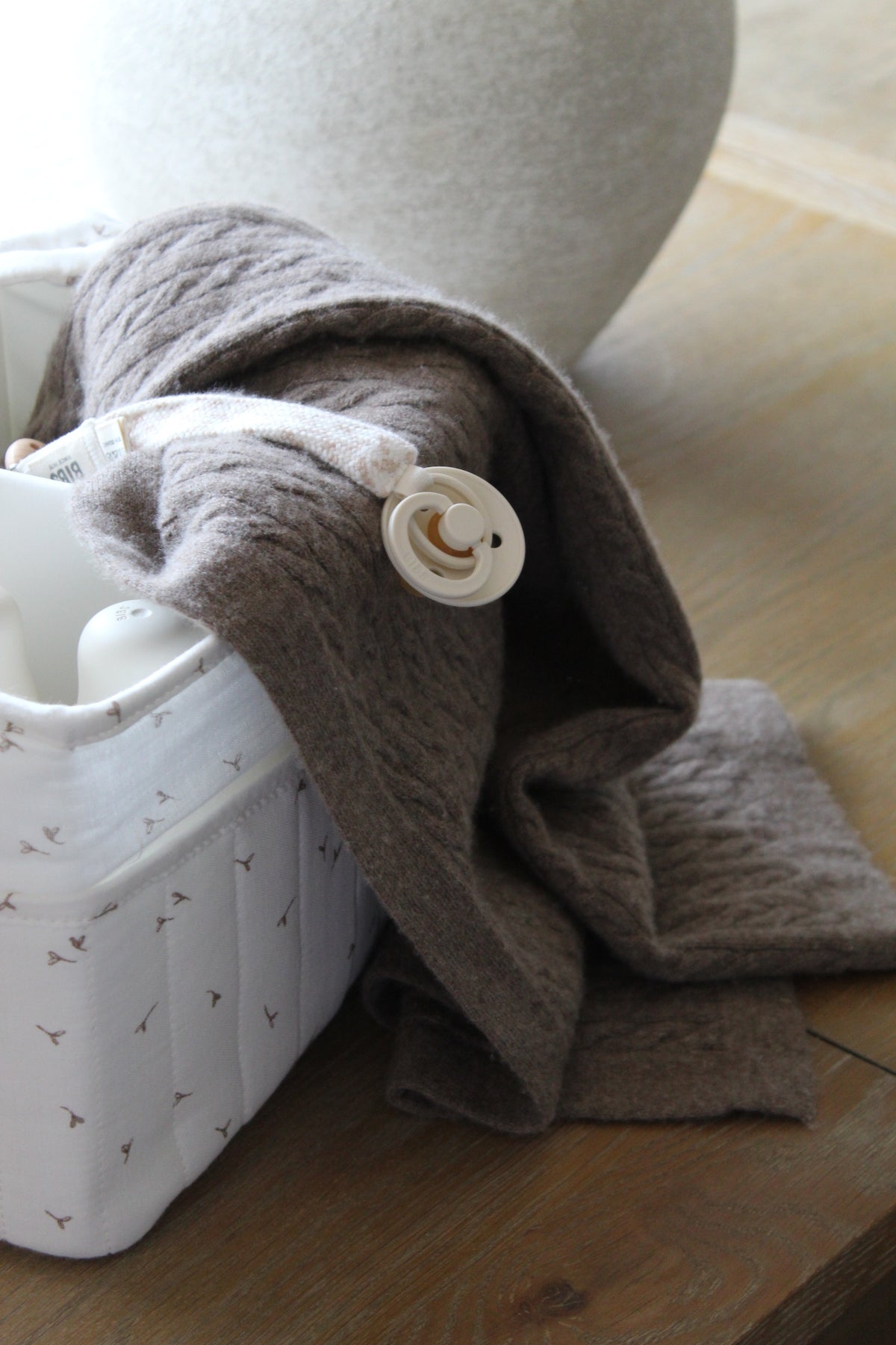 Personalised 100% Cashmere Baby Blanket in Walnut