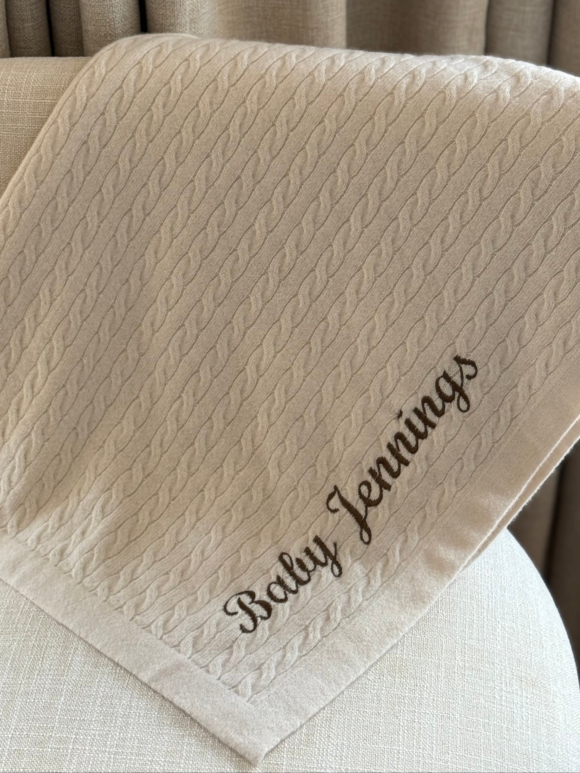 100% Cashmere Baby Blanket in Feather