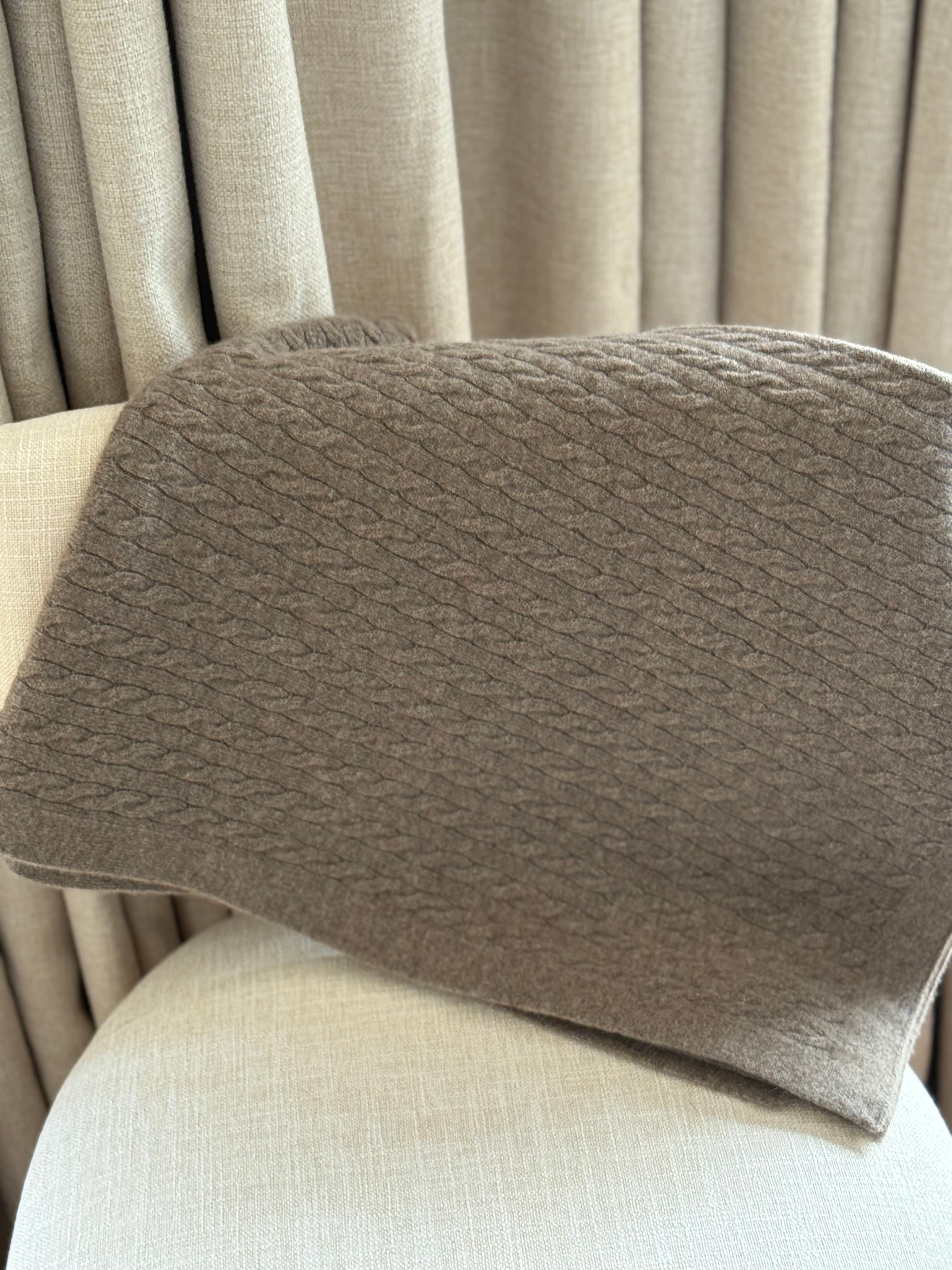 100% Cashmere Baby Blanket in Walnut